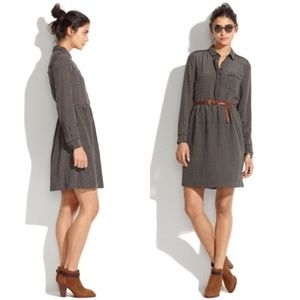 Madewell Cinema dress with mini houndstooth print